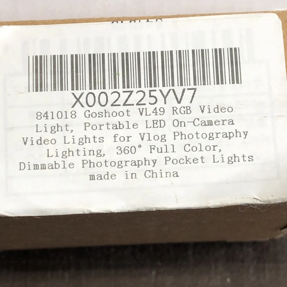GoShoot VL49 RGB LED Video Light , For Vlog Photography 360 full Color New